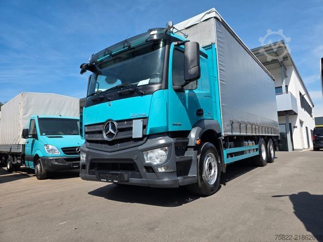 Flatbed truck with tarp MERCEDES-BENZ Antos 2536 / Schiebe Plane / WENIG KM