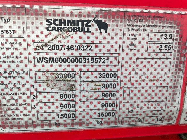 Curtain sided Schmitz Cargobull N/A Curtainside / Discbakes / Schmitz Axles