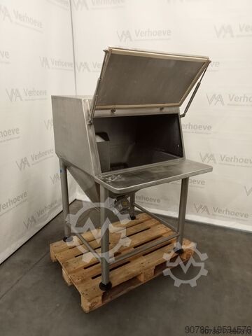 RVS bijstortcabinet zakkenstorttrechter