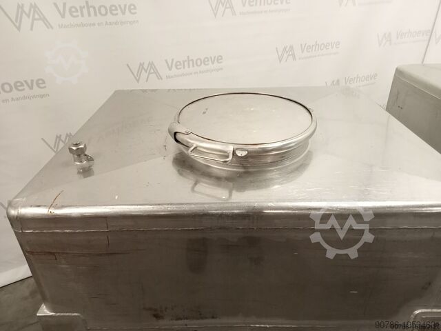 Rezervor de pulbere lichidă RVS, siloz, pâlnie