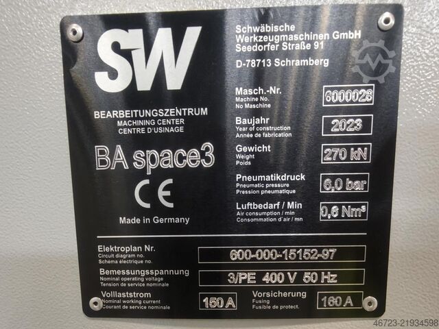 Centro de usinagem horizontal SW BA space3