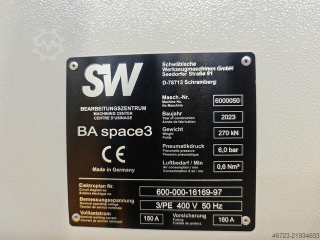 Centro de usinagem horizontal SW BA space3