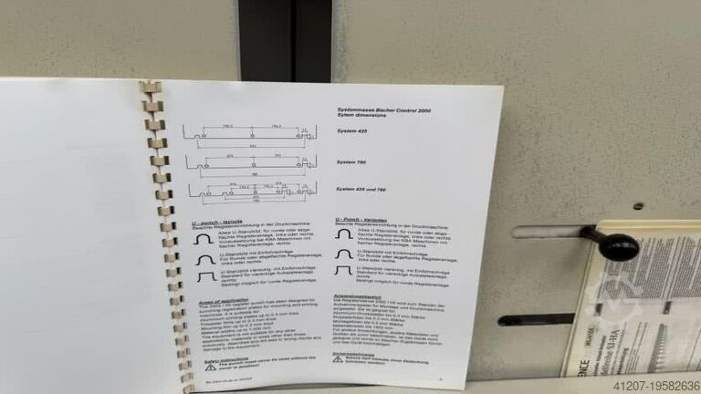 Verschiedene Bacher Register punch Control 2000