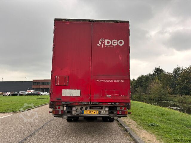 Groenewegen DRO-14-20 B, dvoosovinska ceradna poluprikolica / BPW osovine / upravljiva osovina / boč Groenewegen DRO-14-20 B 2-Axle Tautiner / BPW Axles / Steer...