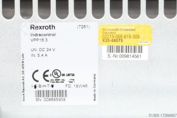 Terminal operatora Bosch Rexroth AG R911376082