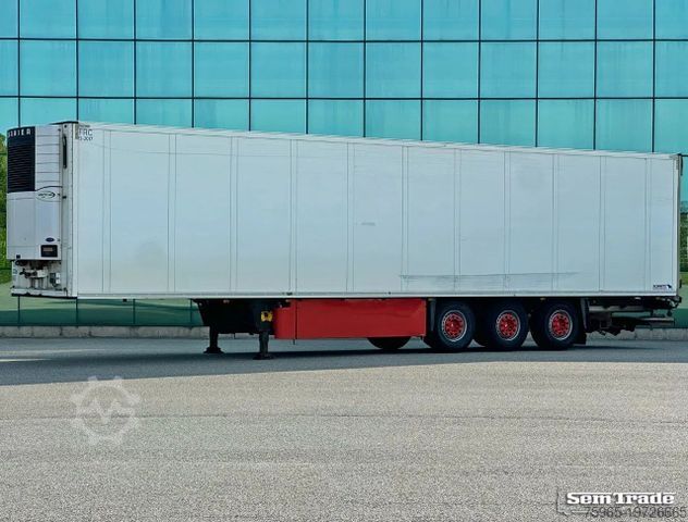 Semi-remorque frigorifique SCHMITZ CARGOBULL SKO24 CARRIER VECTOR 1850 2X LIFT AXLE FLOWERWID
