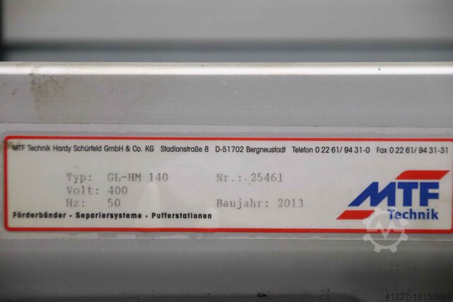 Transportband 9 m/min MTF GL-HM 140 3000 x 275 mm