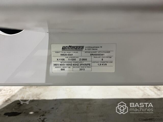 Wittmann W828 Z=2500 mm linear robot , payload 5kg Wittmann W828-0341