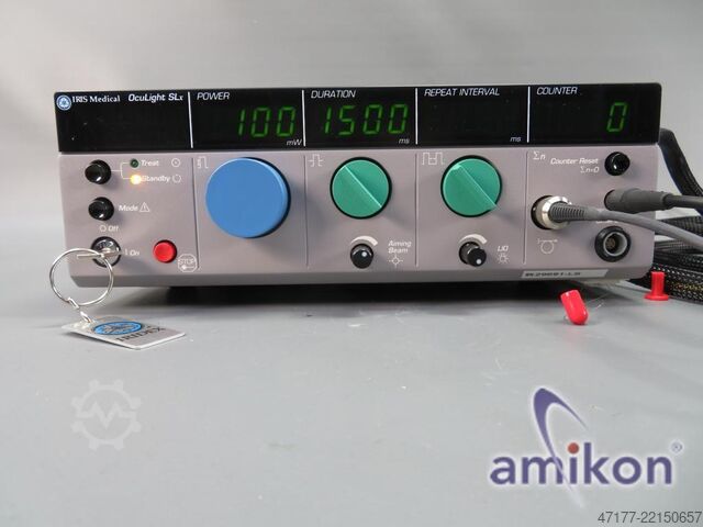 Laser system with standard foot switch Iridex OcuLight SLx mit Endosonde