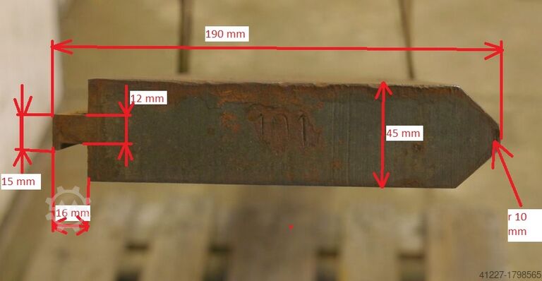 Bukkeværktøj Stahl 45/190/3000 mm
