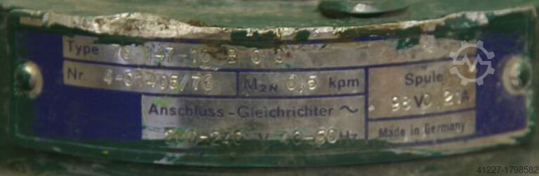 Aandrijfmotor 0,37 kW 100 tpm BAUER D77R