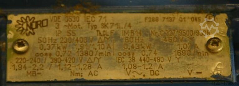 Plastic chain conveyor Stahl Typ 700 x 1000 mm