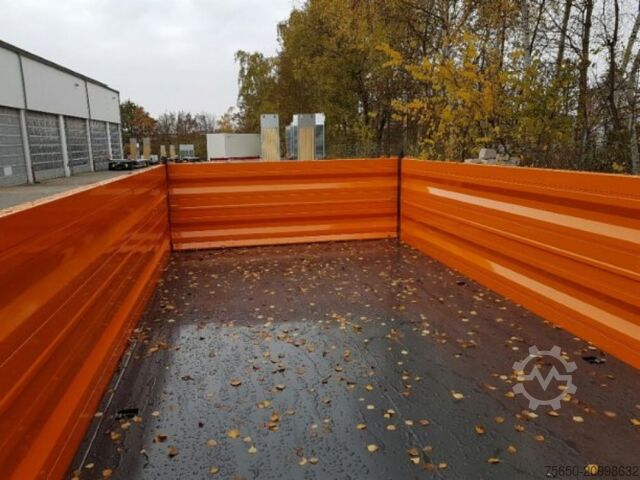 Ανατρεπόμενο ρυμουλκούμενο Möslein TTD11- BA Orange  neuer Tandem 3- Seitenkipper Tiefladermit Bordwand- Aufsatz-- Neufahrzeug --