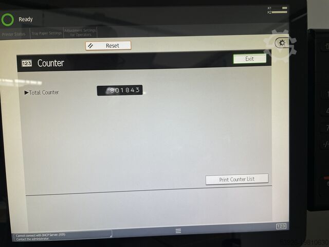 Digitális nyomdagép Ricoh Pro 8300s incl. Finisher, Paperdeck only 802.000 Clicks