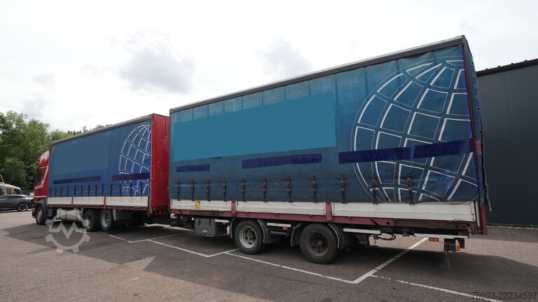 Prelata glisantă Scania R 400 6x2 curtainside in combo with Burg trailer