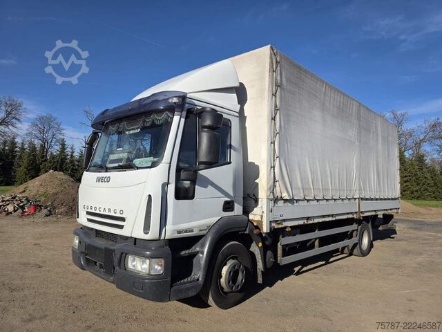 Camión plataforma con toldo IVECO 120E25 Pritsche&Plane,Ladebordwand 1,5 To