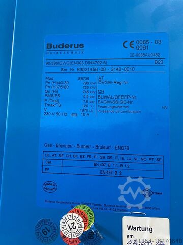 Verwarmingssysteem Buderus SB735-790kW