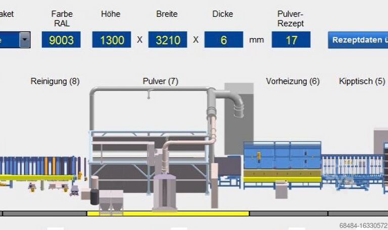 Horisontella pulverlackeringsanläggningar WAGNER SUPERTECH Spraybooth Type 16.000
