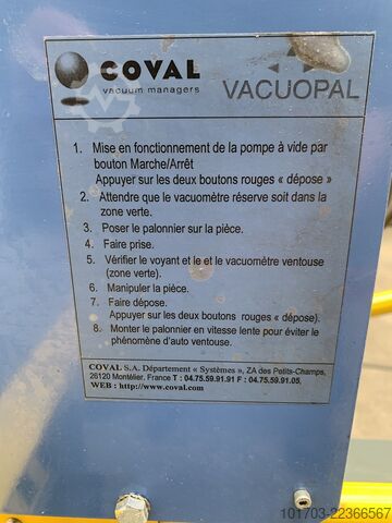 Vacuüm hefinrichting COVAL VAC 12 FH