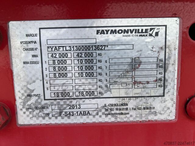 Ημιρυμουλκούμενο χαμηλής φόρτωσης FAYMONVILLE F-S43-1ABA / hydr. Hubbed / Funk / Seilwinde