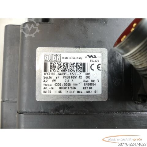 Styrenhet KUKA 1FK7100-5AZ91-1ZZ9-Z S05 Servomotor SN: YFVN50665142003