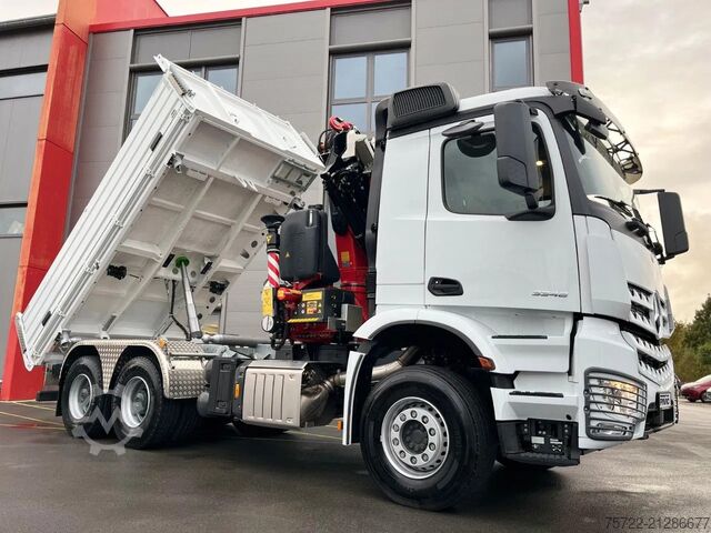 3 oldalú billenő Mercedes-Benz Arocs 3348 6x4 BB Dreiseitenkipper FASSI F255A