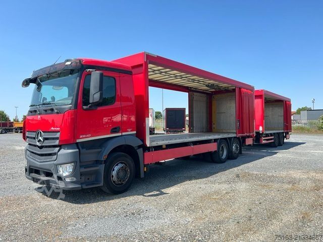 Ladbil med presenning MERCEDES-BENZ Antos 2540 L 6x2 Pritsche LBW