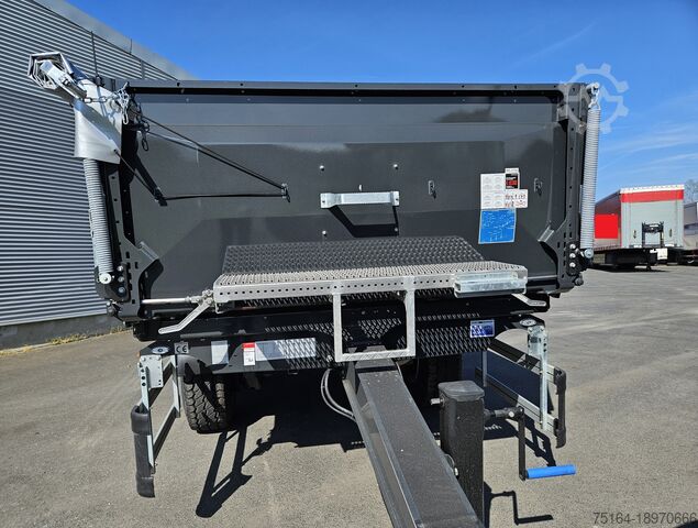 Tre-vejs tiptrailer Schwarzmüller Tandem-Kippanhänger bündig, Plane