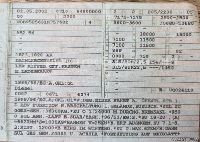 Damperli kamyon MERCEDES-BENZ Atego 1828 / 4X4 ALLRAD / Meiller / 18m Kran