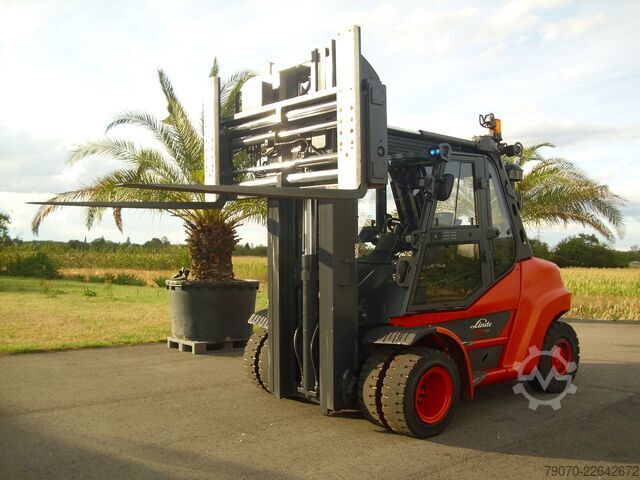 Gaffeltruck Linde H80D-03/900-X396- EVO TRIPLEX -ZVG/SS -