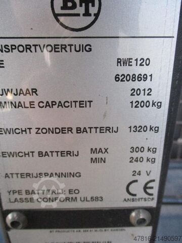 Hoogheffende palletwagen TOYOTA RWE120