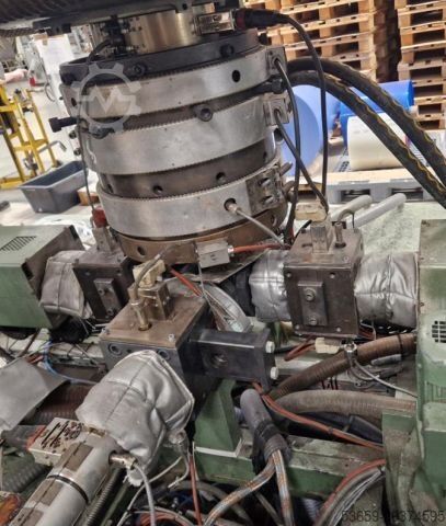 Egyéb gépek HBM Heilsbronner Maschinenbau 3-Schicht Extrusionsanlage (komplett) auf Drehplattform + Automatikwickler