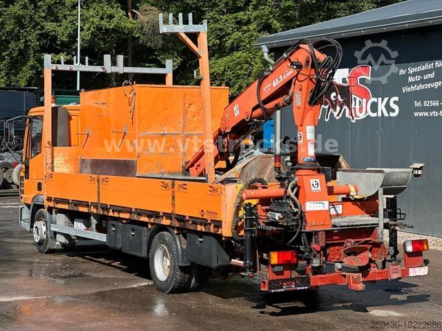 Flatbed truck IVECO EuroCargo ML Pritsche mit Atlas 65.2 Ladekran
