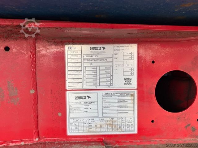 Kippers oplegger SCHMITZ CARGOBULL Cargobull Kippauflieger 3 ACHS elek. Plane