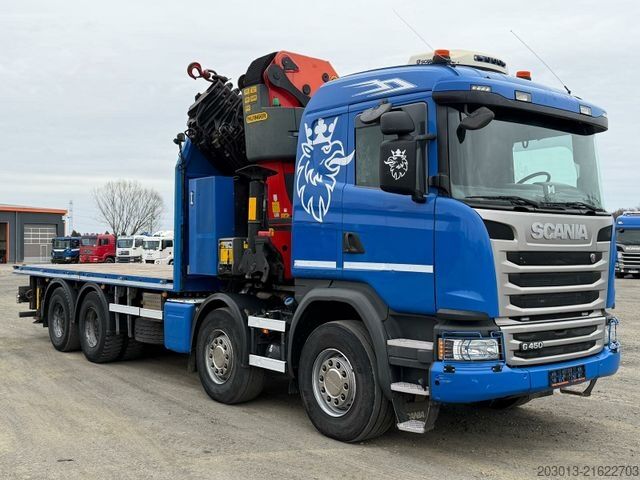 Truck mounted crane SCANIA G450 8x4 Pritsche mit Kran Palfinger PK76002 EH