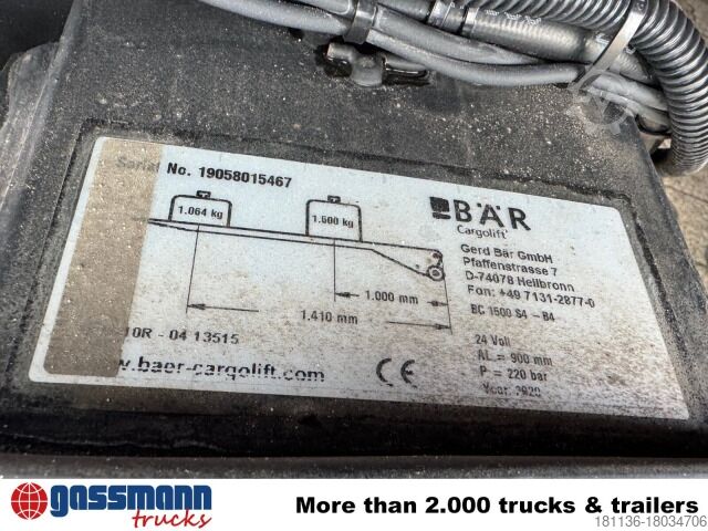 Camion plateau Mercedes-Benz Atego 1221 L 4x2 mit LBW BÄR