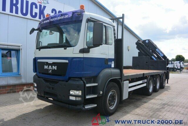 Ciężarówka z płaską platformą MAN TGS 35.400 8x4 Effer 250 6S Höhe 23,5m NL:16,3T