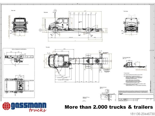 Transporter Fahrgestell Iveco Daily 72C18H/P DK 4x2, Nebenantrieb