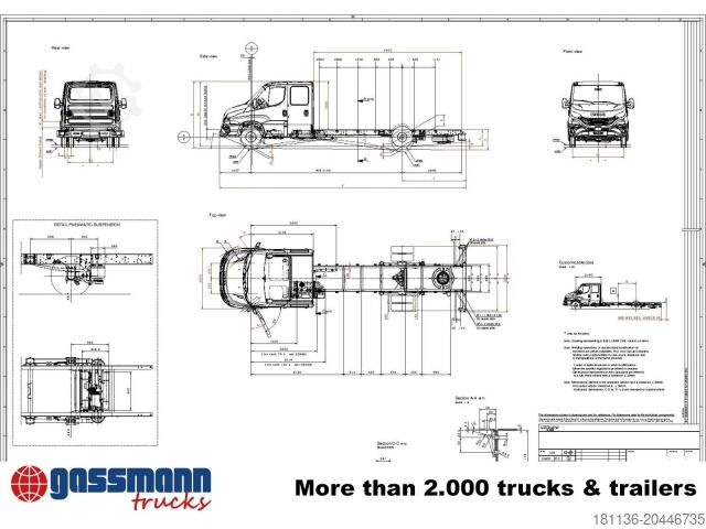 Transporter Fahrgestell Iveco Daily 72C18H/P DK 4x2, Nebenantrieb
