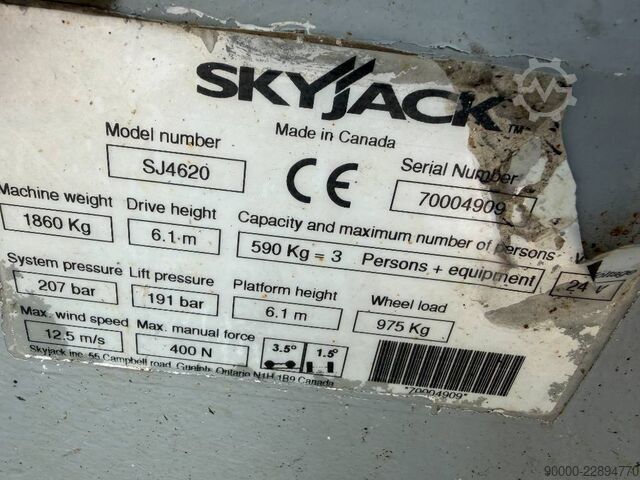 Scherenhebebühne Skyjack SJ 4620 8.1m Schaarhoogwerker / scissor lift