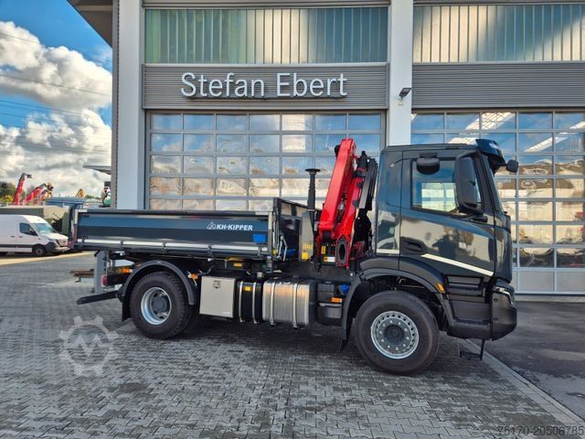Trójstronna wywrotka IVECO AD200X46/P HR OFF Palfinger PK 12.501 Funk AHK