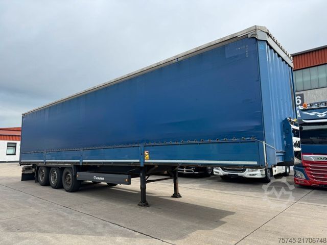 Open semitrailer with tarp KRONE SD *  * BORDWÄNDE * GUT BEREIFT * 2.70 M H