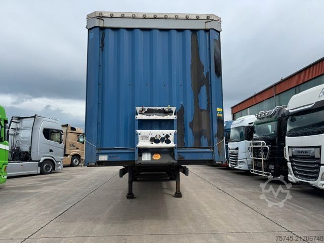 Open semitrailer with tarp KRONE SD *  * BORDWÄNDE * GUT BEREIFT * 2.70 M H