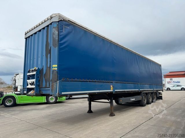 Open semitrailer with tarp KRONE SD *  * BORDWÄNDE * GUT BEREIFT * 2.70 M H