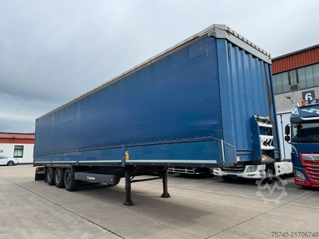 Open semitrailer with tarp KRONE SD *  * BORDWÄNDE * GUT BEREIFT * 2.70 M H