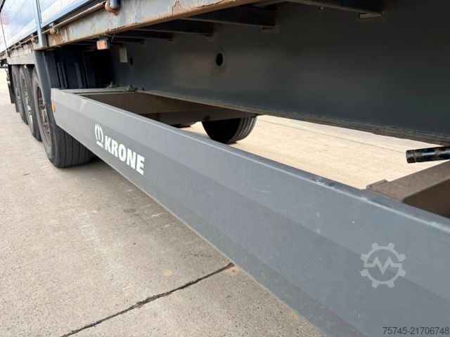 Open semitrailer with tarp KRONE SD *  * BORDWÄNDE * GUT BEREIFT * 2.70 M H
