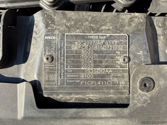 Box van IVECO Daily 35C16 3,0L Koffer LBW 750kg Euro6E