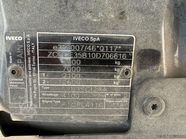 Box van IVECO Daily 35C16 3,0L Koffer LBW 750kg Euro6E Seitent