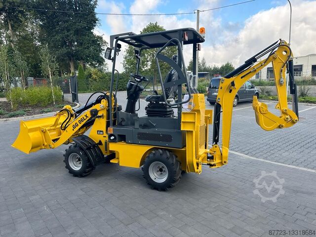 Mini lapát kotrógépkarral, rakodó kotrógép co Gunter grossmann GG06LX Kubota D1105