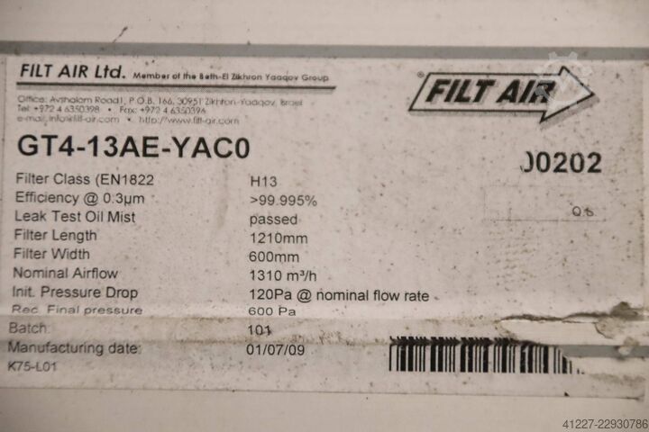 Légszűrő Filt Air GT4-13AE-YACO